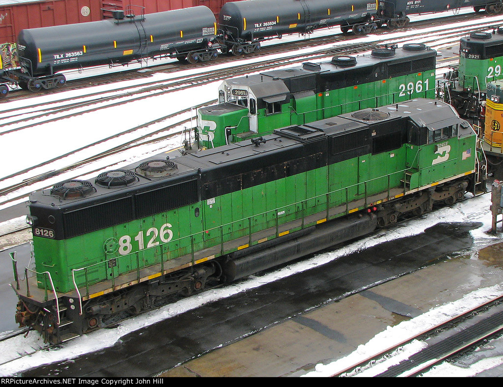130129003 BNSF 8156 At Northtown Diesel Shop